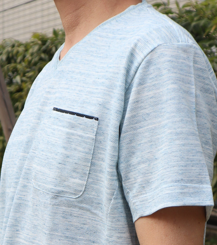 ピラミッドカノコVネックTシャツ【デービッドヒックス】