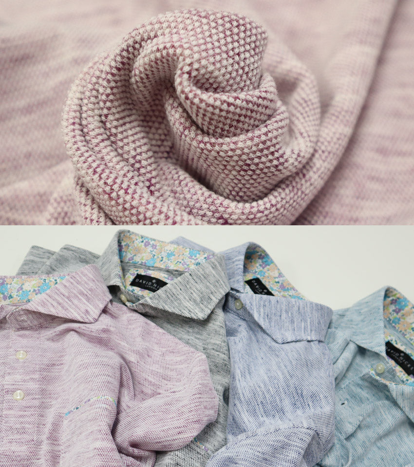 ピラミッドカノコカッタウェイカラーポロシャツ【デービッドヒックス】