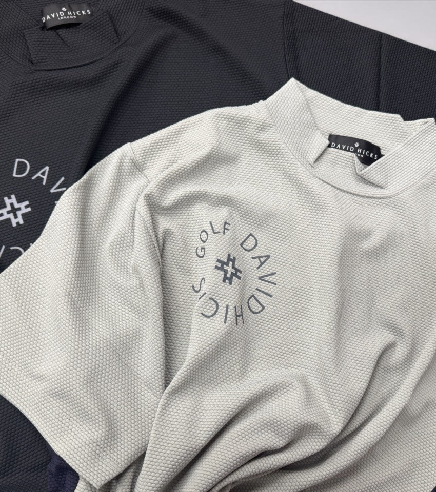<新作>GOLFモックネック半袖T【デービッドヒックス】