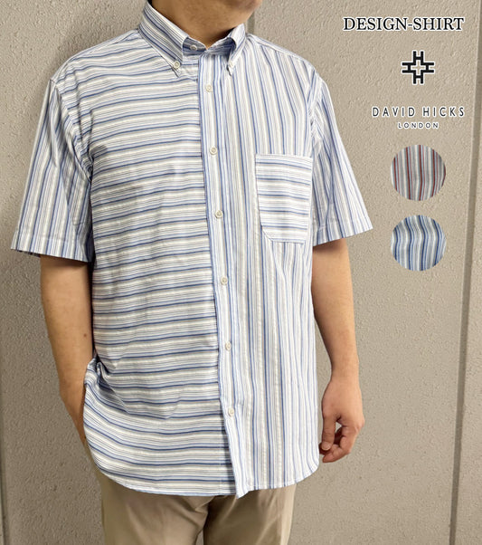 アシンメトリー切替シャツ 【デービッドヒックス】