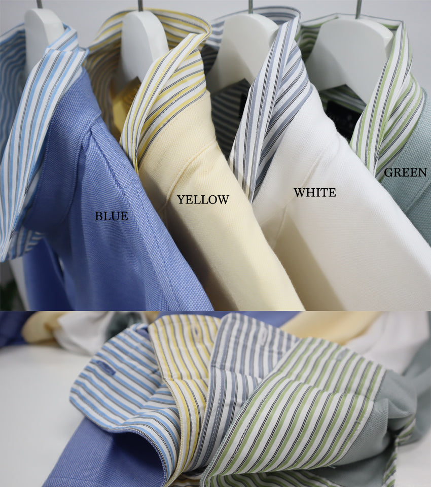 レイヤードポロシャツ ホワイト【デービッドヒックス】