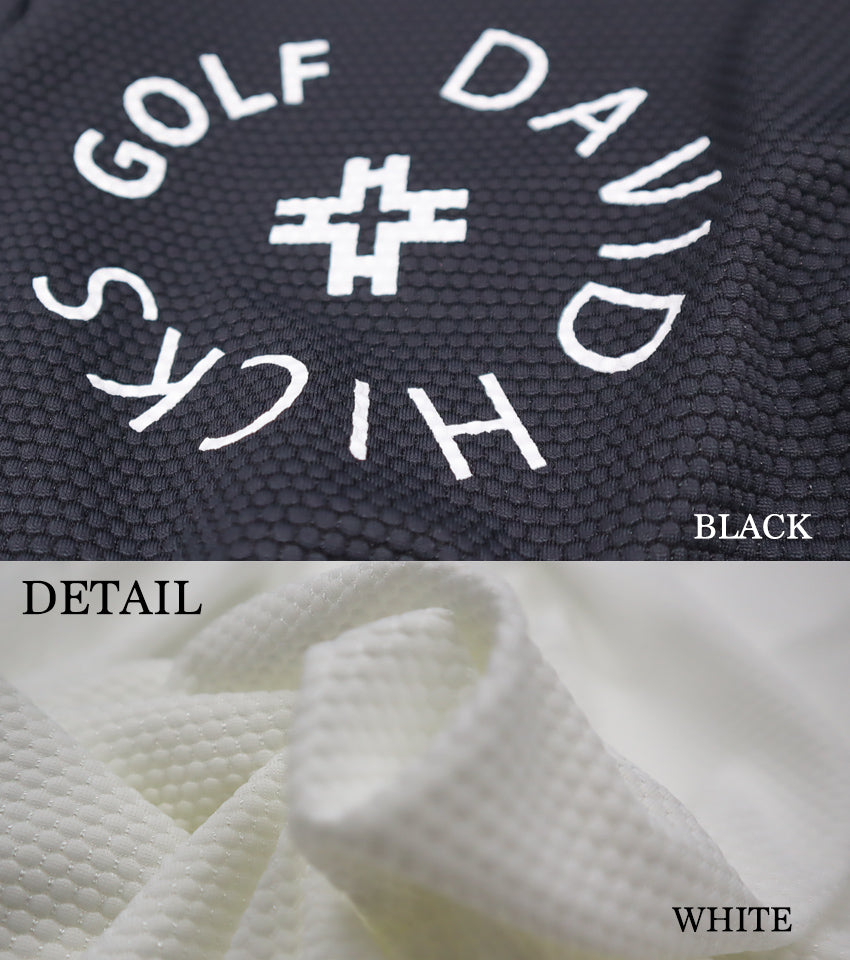 GOLFモックネックTシャツ ブラック 【デービッドヒックス】