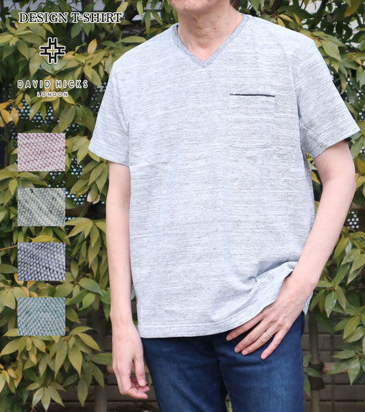 ピラミッドカノコVネックTシャツ【デービッドヒックス】