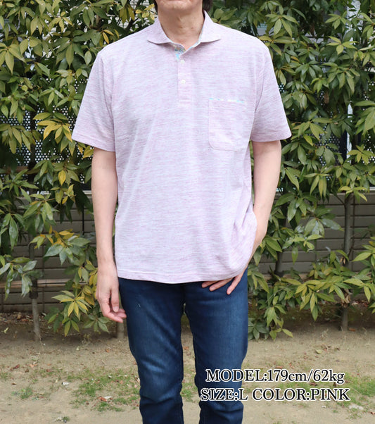 ピラミッドカノコカッタウェイカラーポロシャツ【デービッドヒックス】