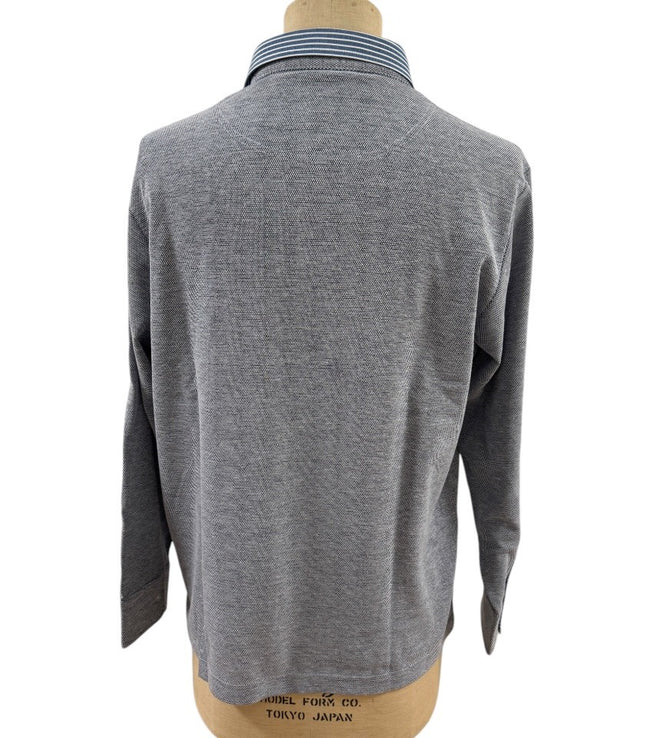 〈新作〉布帛フェイク衿レイヤードポロ【デービッドヒックス】