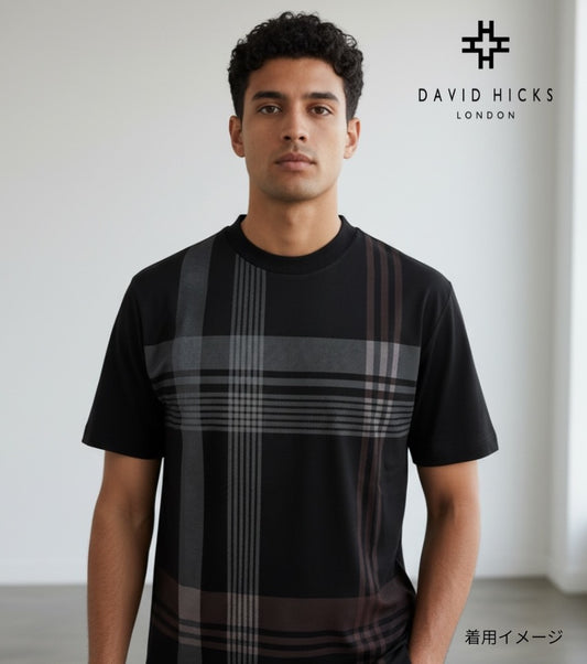 ＜新作＞チェックプリントTシャツ【デービッドヒックス】