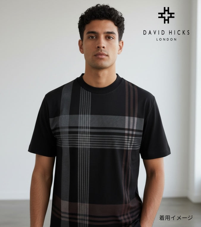 ＜新作＞チェックプリントTシャツ【デービッドヒックス】