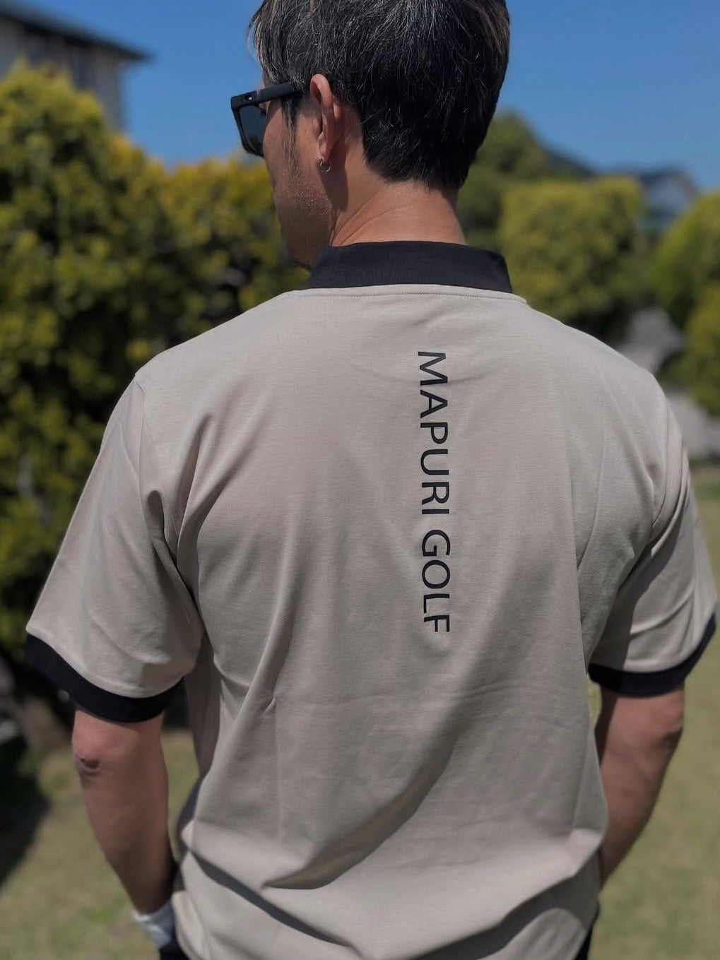 ＜GOLF＞リブ配色なめらかモックネックTシャツ【MU-1001】