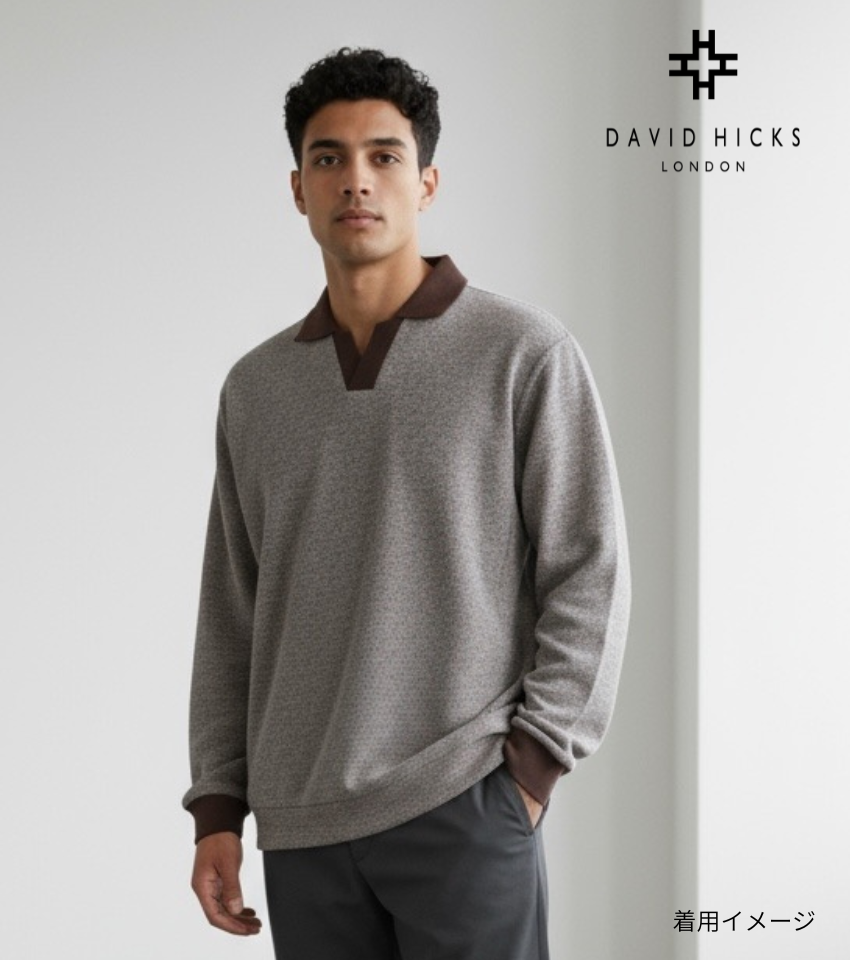 JQ変形柄スキッパー ブラック M L LL