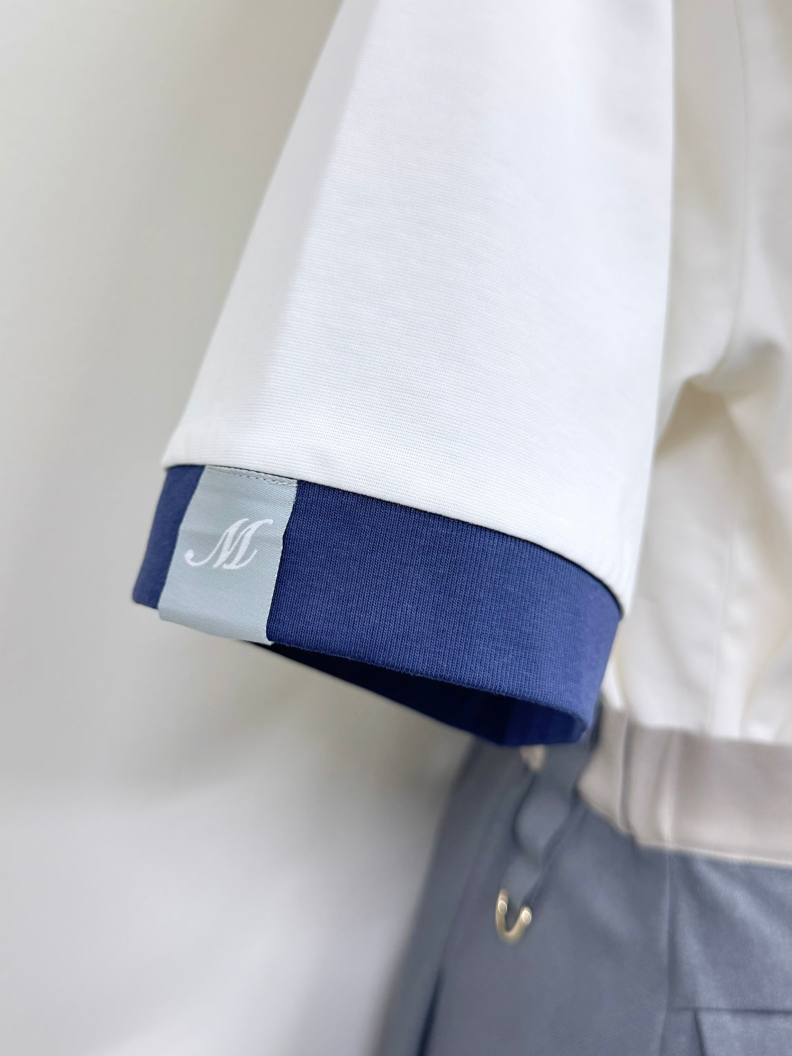 ＜GOLF＞リブ配色なめらかモックネックTシャツ【MU-1001】