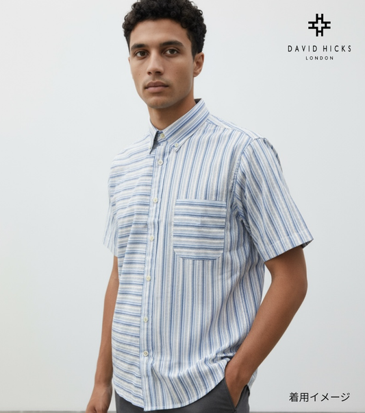 アシンメトリー切替シャツ 【デービッドヒックス】
