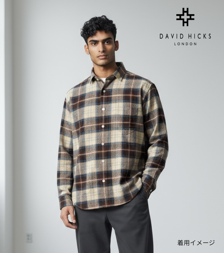 <新作> ビックチェックネルシャツ 【デービッドヒックス】