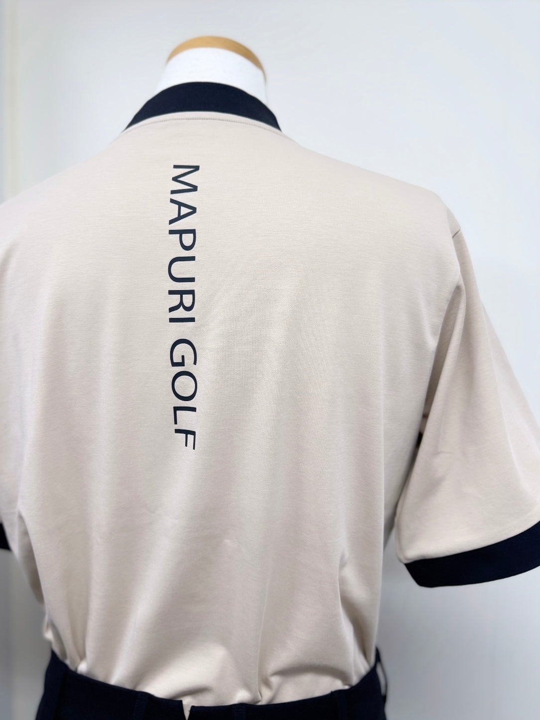 ＜GOLF＞リブ配色なめらかモックネックTシャツ【MU-1001】