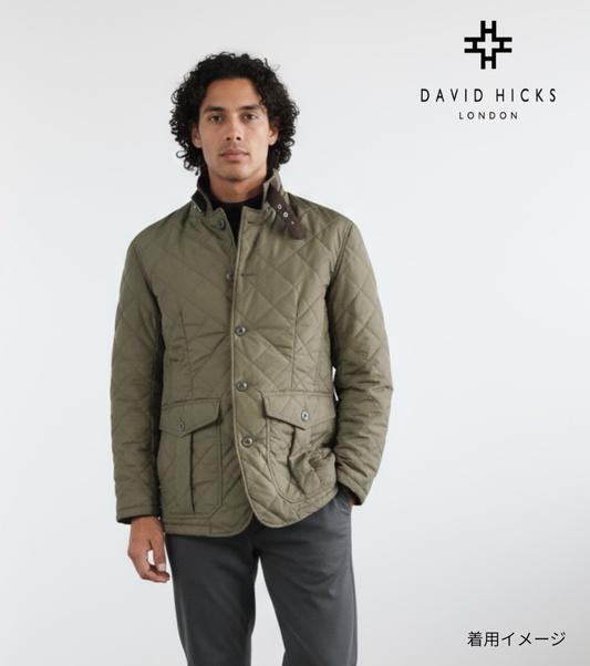 【デービッドヒックス】中綿キルティングコンバーチブルジャケット　カーキ