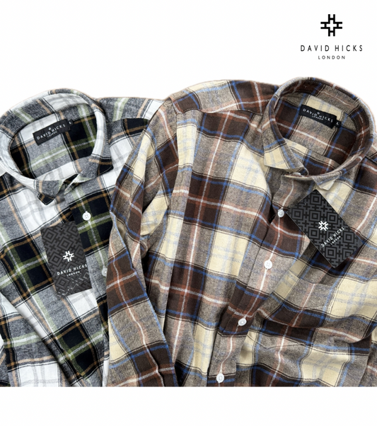 <新作> ビックチェックネルシャツ 【デービッドヒックス】