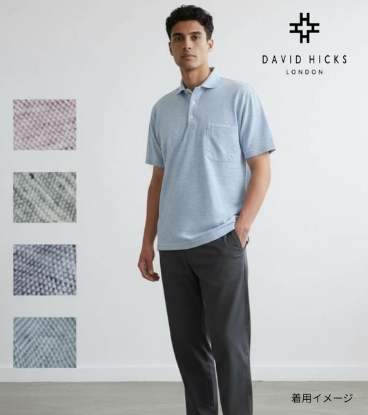 ピラミッドカノコカッタウェイカラーポロシャツ【デービッドヒックス】