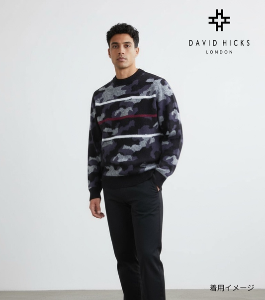 カモフラージュボーダークルー ブラック M L LL